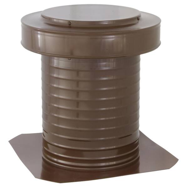 null 10 in. Dia Keepa Vent an Aluminum Static Roof Vent for Flat Roofs in Brown
