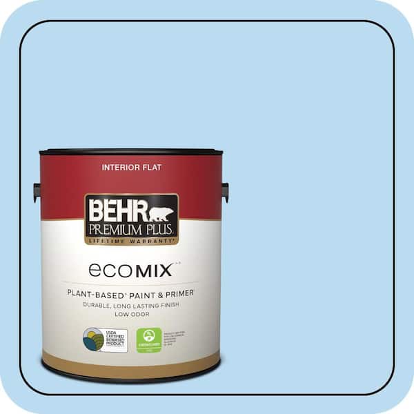 1 gal. #P510-1 Greek Isles Flat EcoMix Plant-Based Interior Paint & Primer