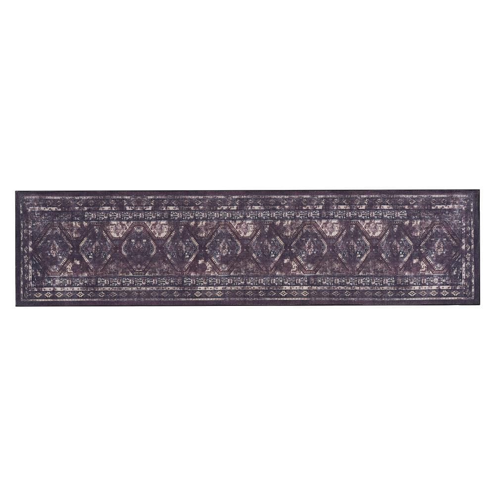 Tahanbath 2 X 10 Black Rectangle Washable Area Rug for Bedroom, Living ...