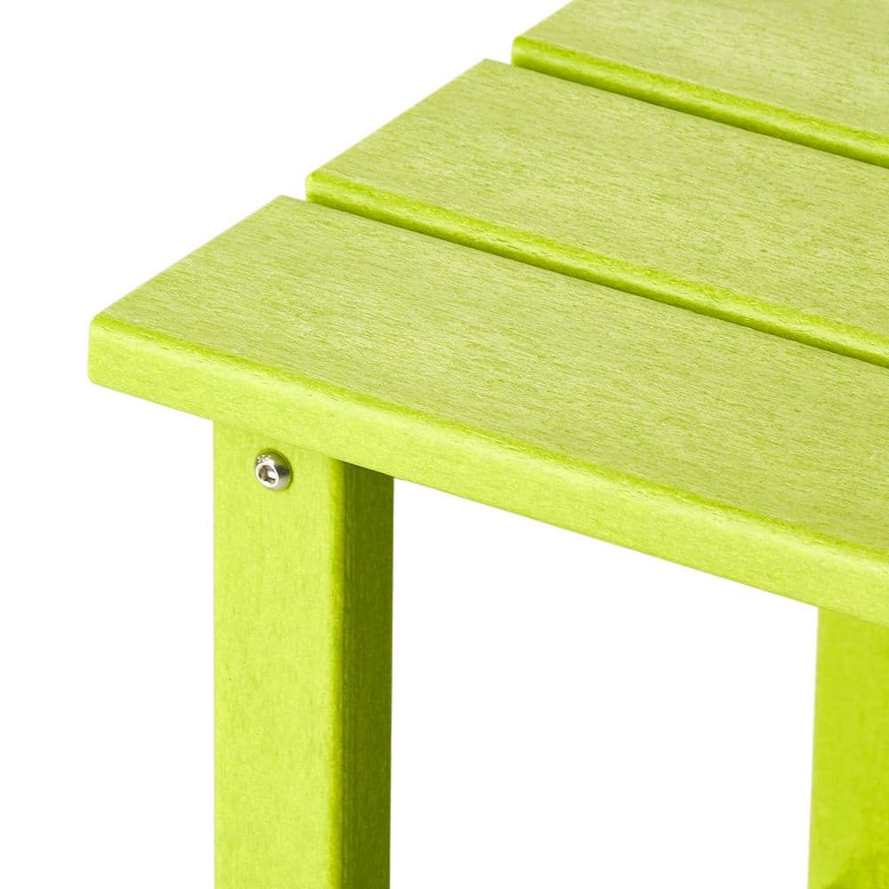 Lime HDPE Adirondack Outdoor Patio Side Table