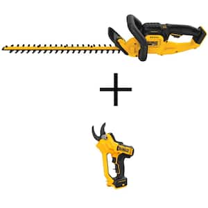20V MAX Cordless Battery Powered Hedge Trimmer & Cordless Pruner (Tools Only)