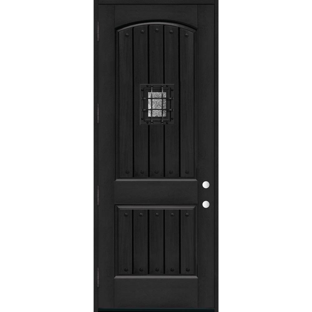 36 in. x 96 in. 2-Panel Left-Hand/Inswing Onyx Stain Fiberglass Prehung Front Door with 4-9/16 in. Jamb Size price history on PriceWatchPro