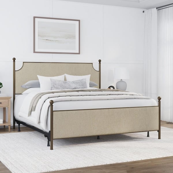 Hillsdale Furniture McArthur Bronze Metal Frame King Panel Bed
