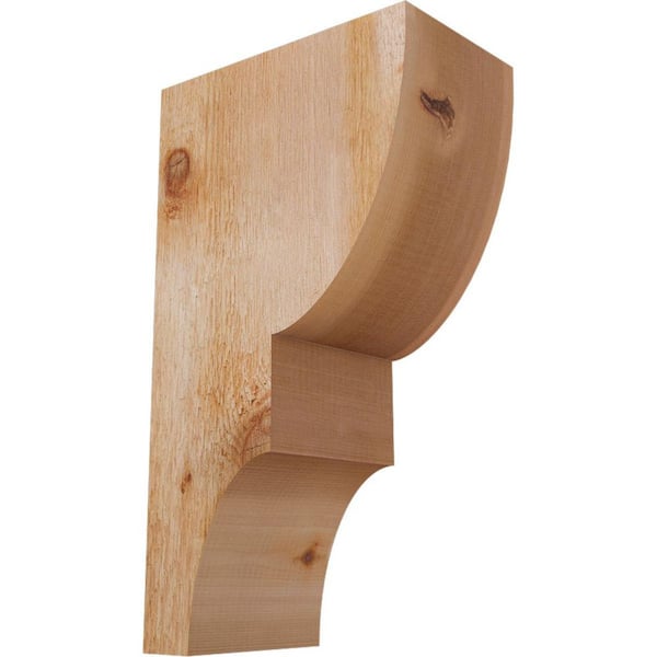 Ekena Millwork 6 in. x 10 in. x 18 in. Western Red Cedar Ridgewood Rough Sawn Corbel