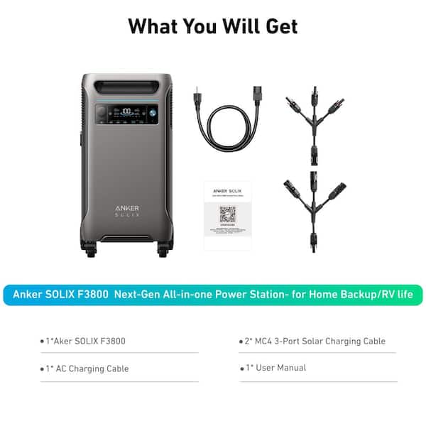 Anker SOLIX F3800 6,000-Watt Output 3,840Wh Portable Power