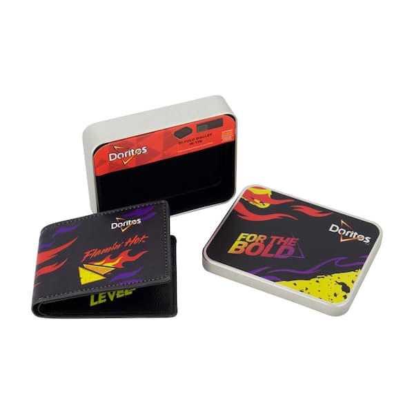 Doritos Flaming Hot AOP Bifold Sport Wallet, Slim Wallet with Decorative Tin Unisex