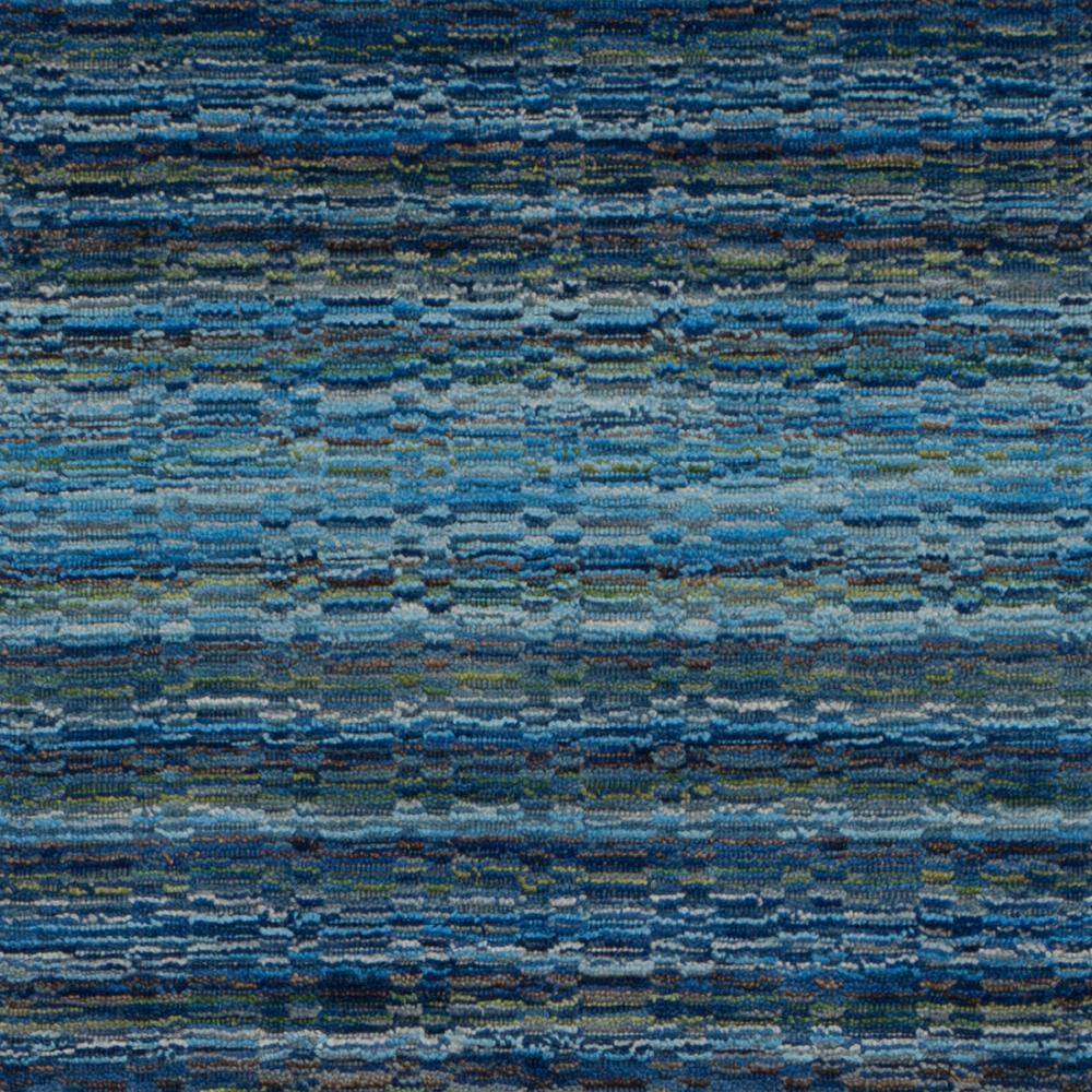 Handmade Blue Wool Runner Rug 2'3" x 10'
