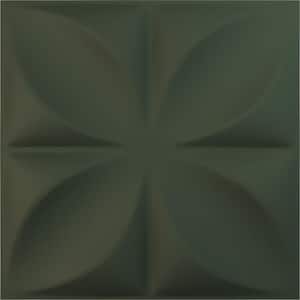 11-7/8"W x 11-7/8"H Helene EnduraWall Decorative 3D Wall Panel, Satin Hunt Club Green (Covers 0.98 Sq.Ft.)