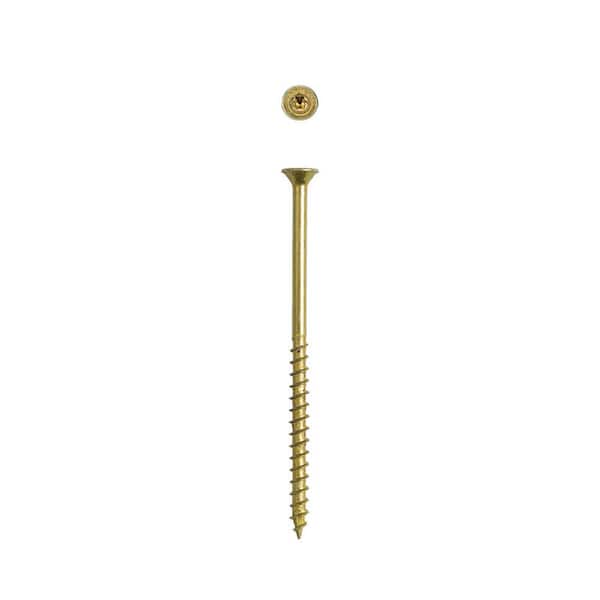 #9 x 3-1/4 in. Interior Flat Head Wood Screws Construction Framing Torx T-Star Plus (1500 Each) Bulk Pail Bit Included