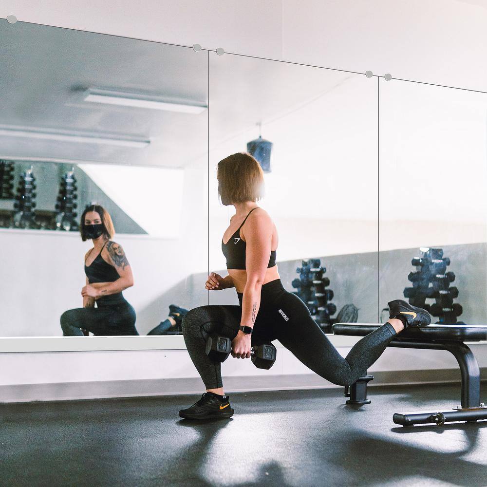 NEUTYPE 31.5 in. W x 47 in. H Modern Rectangle Frameless WallMounted