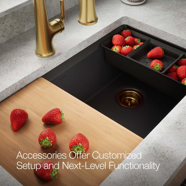 KOHLER Lassen 33 in. Drop-in Single Bowl Granite Composite Kitchen