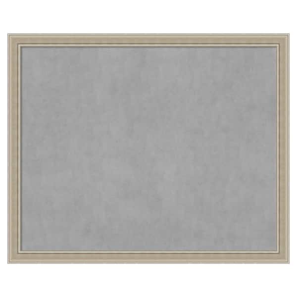 Amanti Art Mezzo Silver 44 in. x 36 in. Framed Magnetic Board