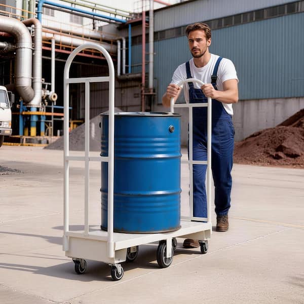 U-Boat Platform Truck Dolly, 2000 lbs. Load Capacity, Industrial Hand Truck, for Warehouse, 60 x 16.1 x 59.5 in.