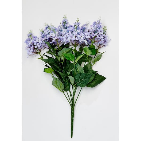 Unbranded 20 in. Artificial Lilac and Leaf Bush