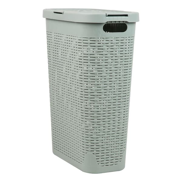 Infinity 18 in. H X 18 in. W X 18 in. D Plastic Wicker Planter Gray