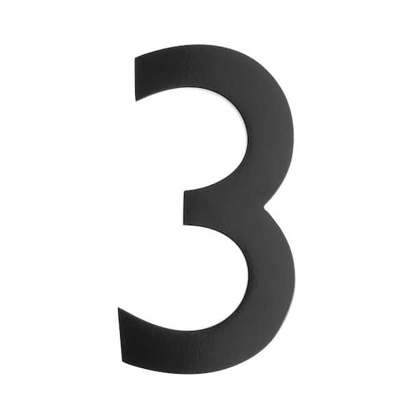 Architectural Mailboxes 5 in. Black Floating House Number 3