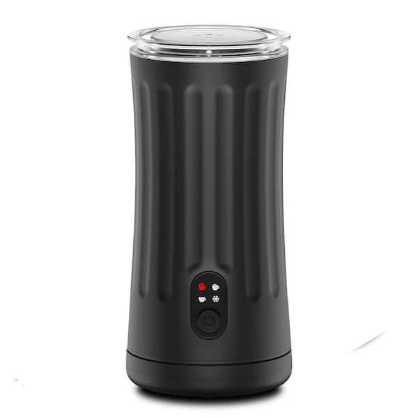 Electric Milk Frother 4-in-1 Hot and Cold Foam Maker Milk Steamer with Temperature Control Auto Shut-Off Black