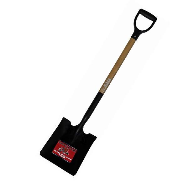 Bully Tools 14-Gauge Square Point Shovel with American Ash D-Grip Handle