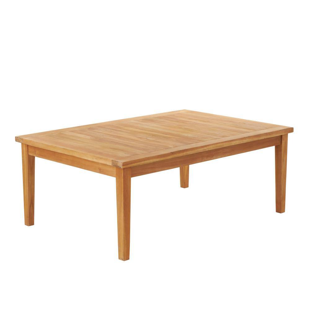 Brown Teak Wood 5-Piece Outdoor Seating Set with Cushions