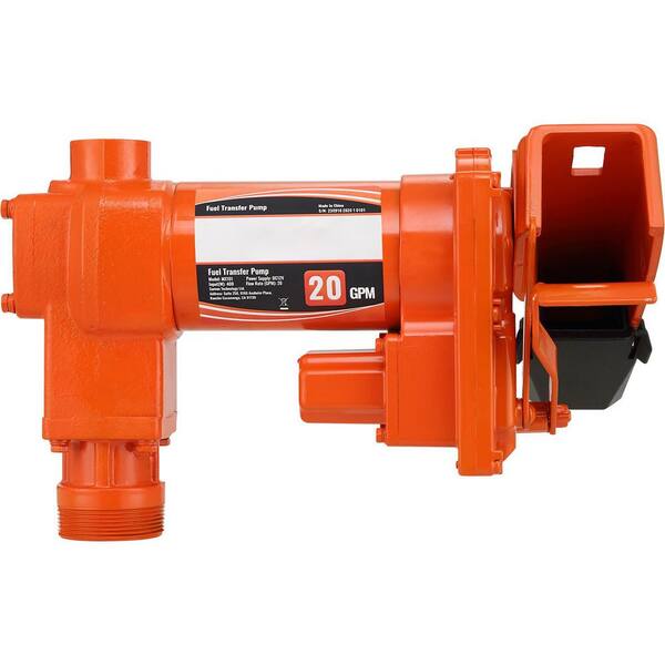 Fuel Transfer Pump, 12V DC 20 GPM 1/4 HP, Gasoline Extractor Pump with Automatic Nozzle, Discharge Hose and Suction Pipe