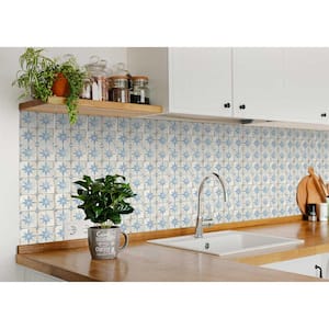 Blue and White R5 5 in. x 5 in. Vinyl Peel and Stick Tile (24-Tiles, 4.17 sq. ft./Pack)