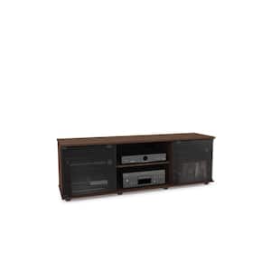 Fiji 60 in. Urban Maple Wood TV Stand Fits TVs Up to 64 in. with Storage Doors