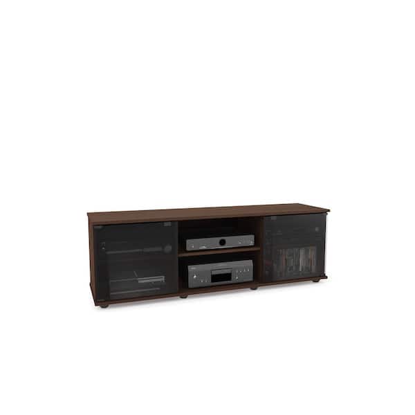 CorLiving Fiji 60 in. Urban Maple Wood TV Stand Fits TVs Up to 64 in. with Storage Doors