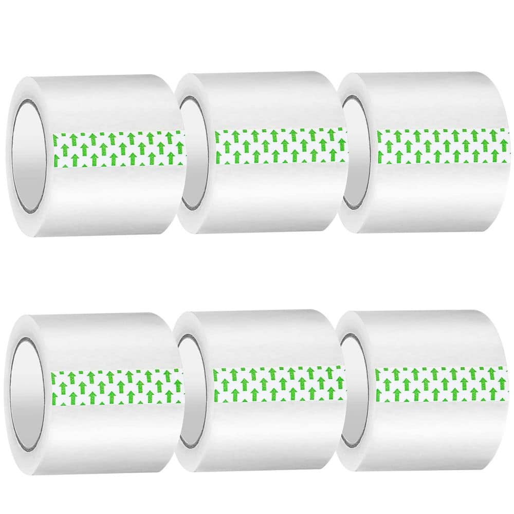 6 Rolls Clear Packing Tape Quiet 1.5 in. Core 2 in. x 25 Yards Eco-Friendly Adhesive for Shipping Moving Boxes price history on PriceWatchPro