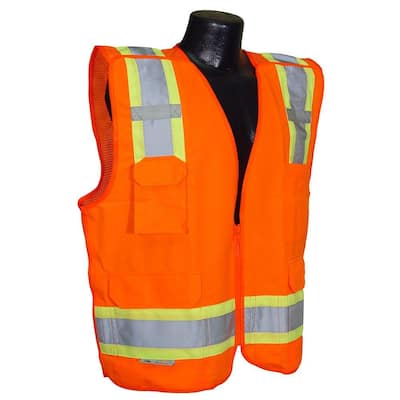 Cl 2 Two-tone Orange 4x Breakaway Safety Vest