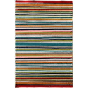 Patio Brights Santee Multi-Colored 7 ft. x 10 ft. Striped Indoor/Outdoor Area Rug