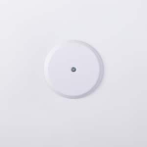 5 in. Plastic Flat Cleanout Cover Plate in White