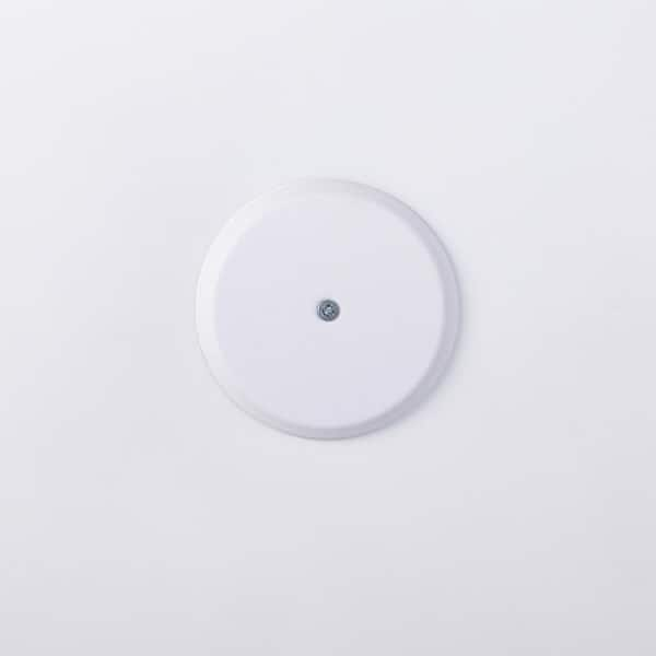 5 in. Plastic Flat Cleanout Cover Plate in White