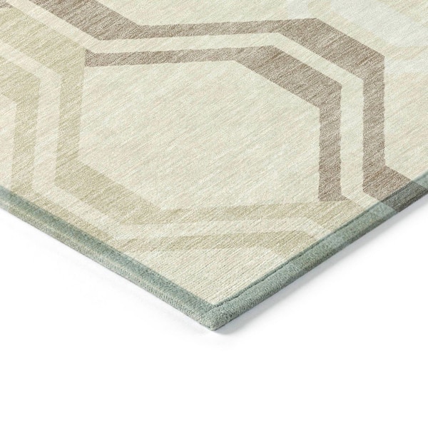 Chantille Machine Washable Indoor/Outdoor Abstract ACN2326 Beige 2 ft. 3 in. x 7 ft. 6 in. Runner Rug