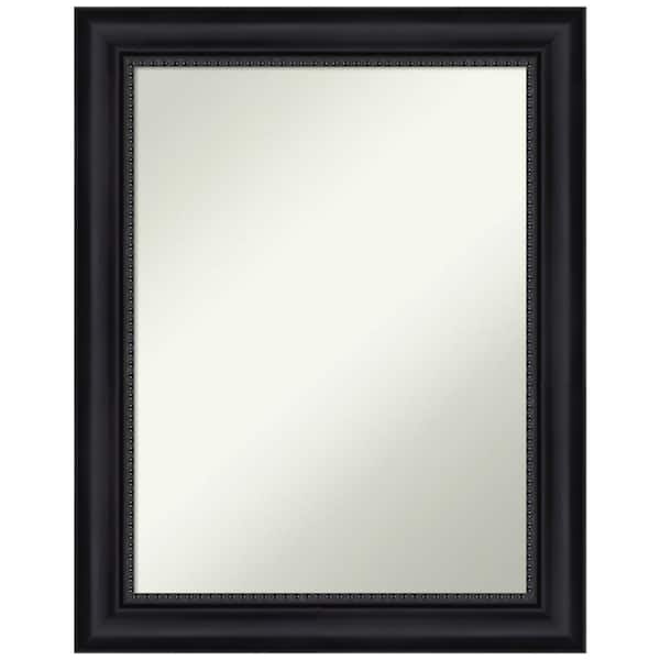 Amanti Art Astor Black 23 in. H x 29 in. W Framed Non-Beveled Bathroom Vanity Mirror in Black