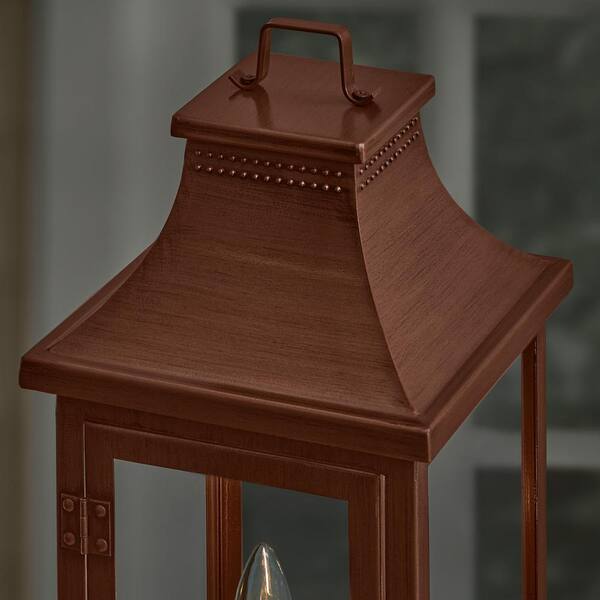 Hampton Bay Flaxton 2-Lights 21.5 in. Copper Metal Hardwired