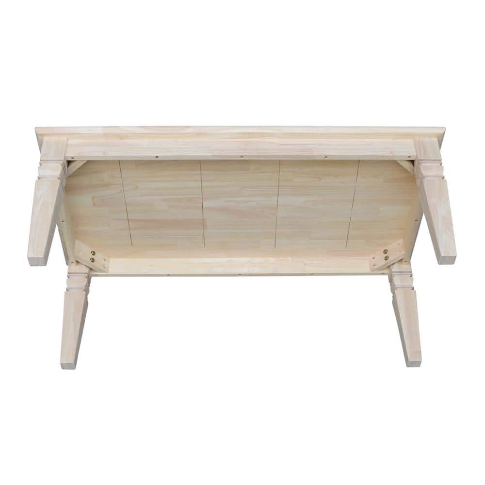 Elegant Java Rectangular Coffee Table in Unfinished Wood