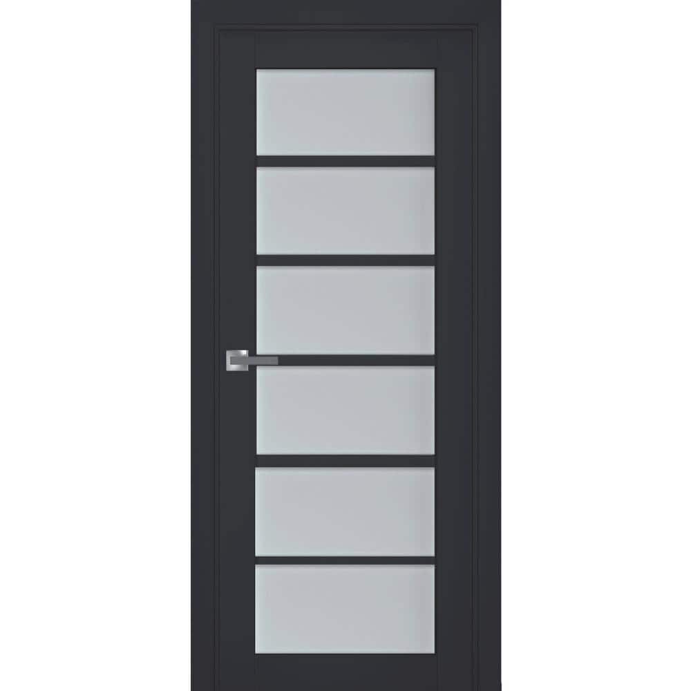 32 in. x 96 in. 1 Panel Antracite Finished Solid Wood Sliding Door with Hardware price history on PriceWatchPro