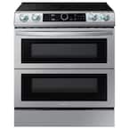30 in. 5 Element Slide-In Electric Range in Stainless Steel with Convection, Air Fry, Dehydrator Oven Cooking