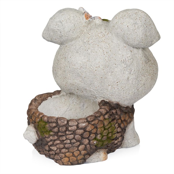aoiポピー Alpine Corporation 13 in. Smiling Pig Statue Ceramic Planter