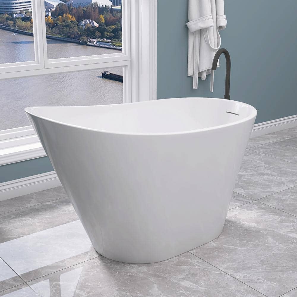 NTQ 51 in. x 27.5 in. Freestanding Soaking Bathtub Stand Alone Tubs