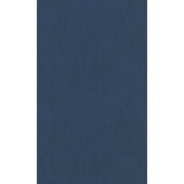 Walls Republic Blue Non-Pasted Vertical Geometric Stripes Metallic Shelf Liner Non-Woven Wallpaper Double Roll (57 sq. ft.)