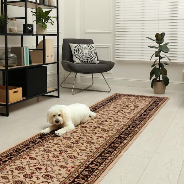 Marash Ivory 26 in. W x 144 in. L Stair Runner Rug (Covers 26 sq. ft.)