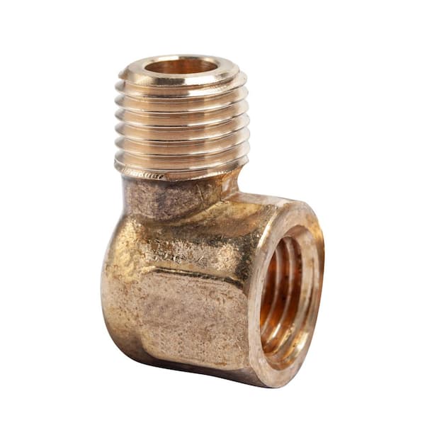 LTWFITTING 1/4 in. MIP x 1/4 in. FIP Brass Pipe Street 90° Elbow Fitting (20-Pack)