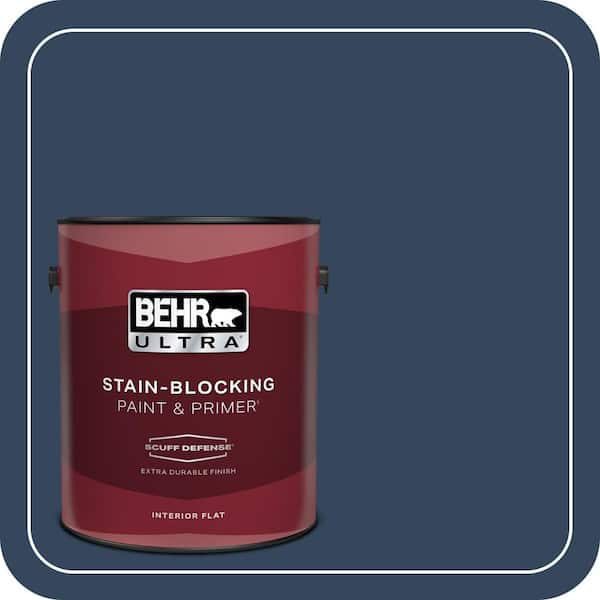 BEHR ULTRA 1 gal. #MQ5-54 Compass Blue Extra Durable Flat Interior Paint & Primer