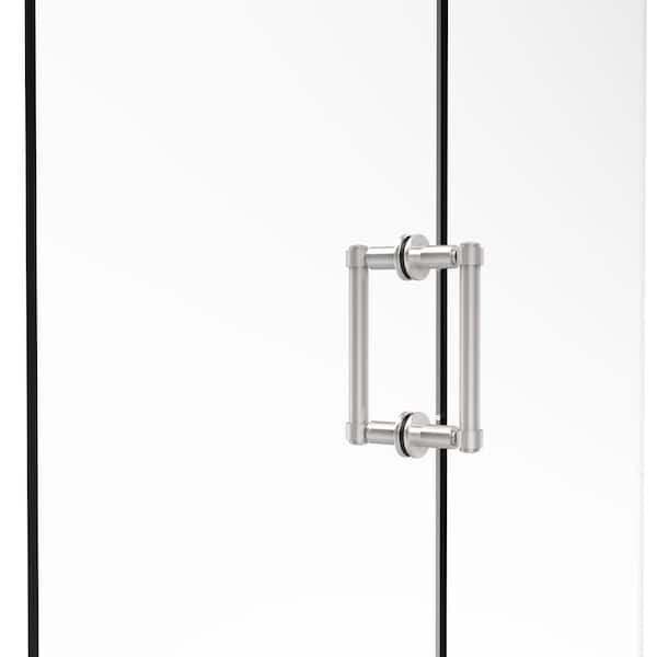 Contemporary 6 in. Back to Back Shower Door Pull in Polished Chrome