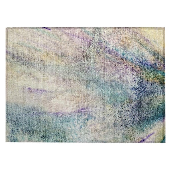 Addison Rugs Chantille ACN505 Blue 1 ft. 8 in. x 2 ft. 6 in. Machine Washable Indoor/Outdoor Geometric Area Rug