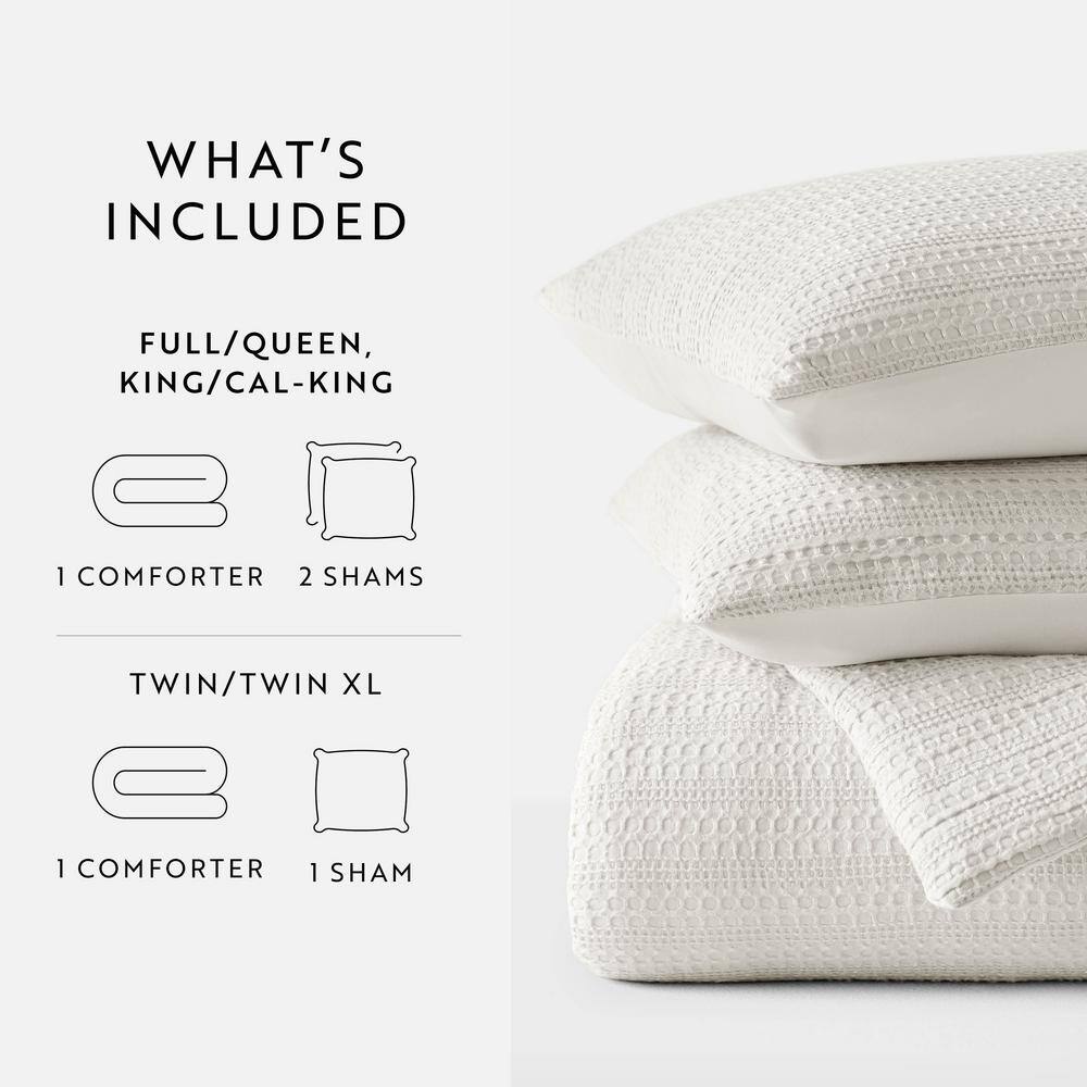 Twin Dune Organic Down Alternative Waffle Weave Comforter Set