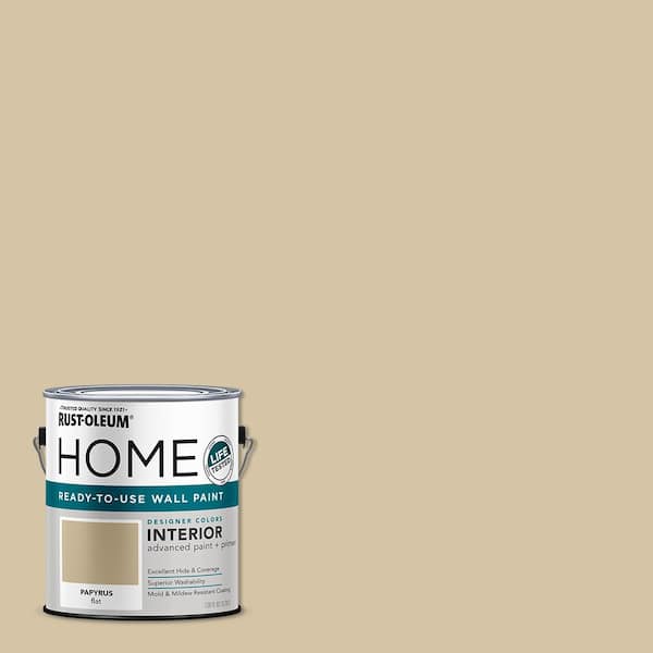Rust-Oleum Home 1 Gal. Flat Papyrus Interior Wall Paint (2-Pack)