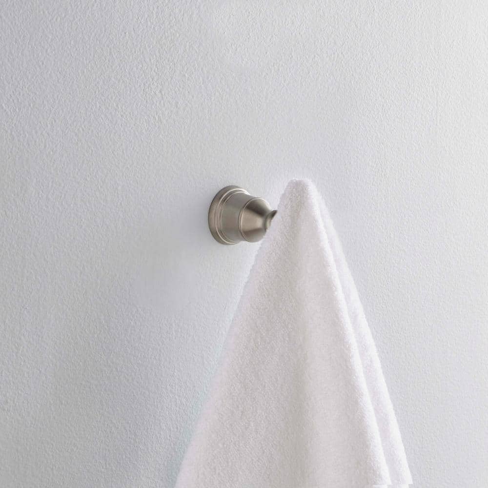 Avalon Brushed Nickel Wall Mounted J-Hook Robe/Towel Hook
