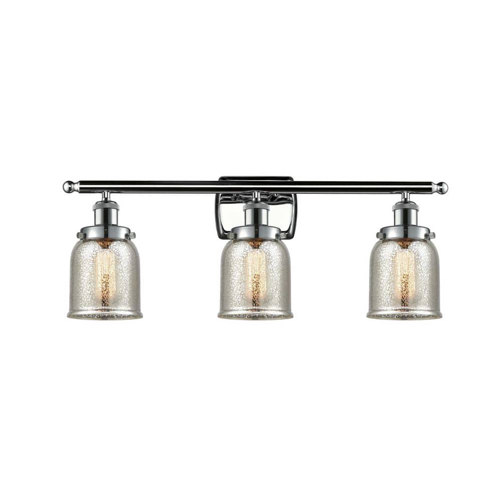 Bell 26 in. 3-Light Polished Chrome Vanity Light with Glass Shade price history on PriceWatchPro
